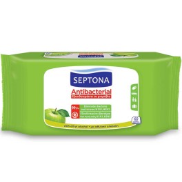 SEPTONA ΑΝΤΙΒΑΚΤΗΡΙΔΙΑΚΑ ΥΓΡΑ ΜΑΝΤΗΛΑΚΙΑ ΠΡΑΣΙΝΟ ΜΗΛΟ 60τμχ