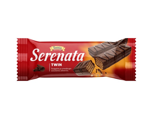 SERENATA ΓΚΟΦΡΕΤΑ TWIN ΜΕ ΣΟΚΟΛΑΤΑ ΓΑΛΑΚΤΟΣ 30gr