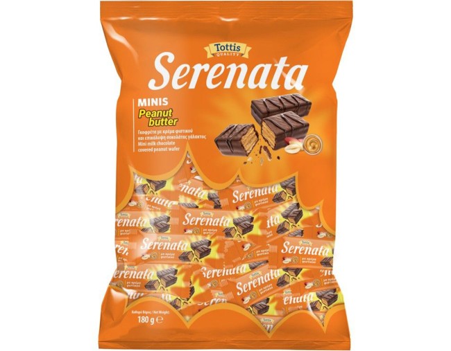 SERENATA MINIS ΓΚΟΦΡΕΤΑΚΙΑ PEANUT BUTTER 180gr