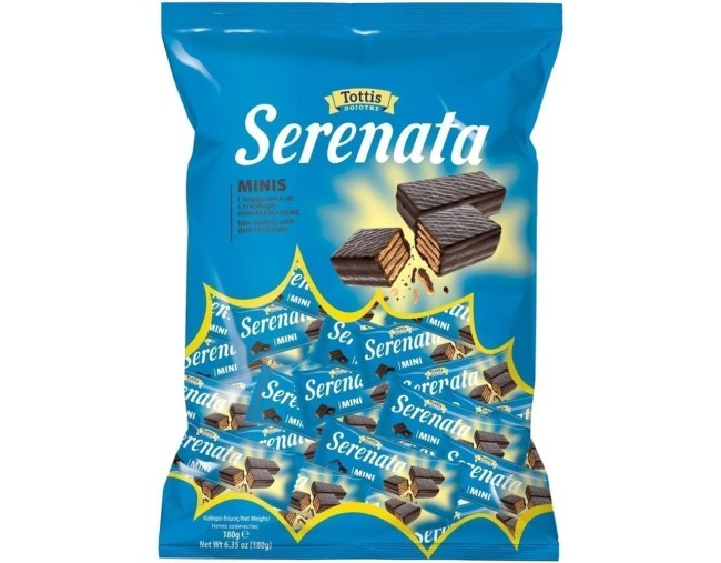 SERENATA ΓΚΟΦΡΕΤΑΚΙΑ MINIS ΜΕ ΣΟΚΟΛΑΤΑ ΥΓΕΙΑΣ 180gr