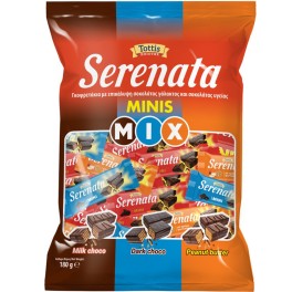 SERENATA ΓΚΟΦΡΕΤΑΚΙΑ MINIS MIX ΜΕ ΣΟΚΟΛΑΤΑ ΓΑΛΑΚΤΟΣ ΥΓΕΙΑΣ & ΦΥΣΤΙΚΟΒΟΥΤΥΡΟ 180gr