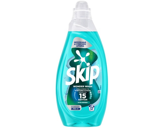 SKIP WONDER WASH ULTRA REFRESH ΥΓΡΟ ΑΠΟΡΡΥΠΑΝΤΙΚΟ ΠΛΥΝΤΗΡΙΟΥ ΡΟΥΧΩΝ 37 ΜΕΖΟΥΡΕΣ 1.48lt