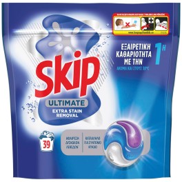 SKIP ULTIMATE EXTRA STAIN REMOVAL ΑΠΟΡΡΥΠΑΝΤΙΚΟ ΡΟΥΧΩΝ 39 ΚΑΨΟΥΛΕΣ SKIP ULTIMATE EXTRA STAIN REMOVAL ΑΠΟΡΡΥΠΑΝΤΙΚΟ ΡΟΥΧΩΝ 39 ΚΑΨΟΥΛΕΣ