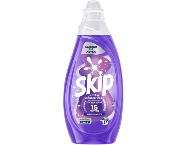 SKIP WONDER WASH DAZZ WHITE AΠΟΡΡΥΠΑΝΤΙΚΟ ΠΛΥΝΤΗΡΙΟΥ 37 ΜΕΖΟΥΡΕΣ 1,48lt