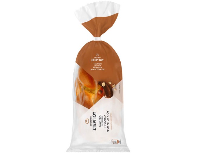 ΣΤΕΡΓΙΟΥ ΤΣΟΥΡΕΚΙ ΜΕ ΜΕ ΓΕΜΙΣΗ ΠΡΑΛΙΝΑ ΦΟΥΤΟΥΚΙΟΥ 450gr