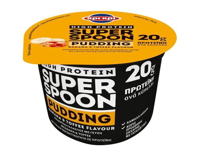 ΚΡΙ ΚΡΙ SUPER SPOON HIGH PROTEIN PUDDING BANANA TOFFEE 200gr