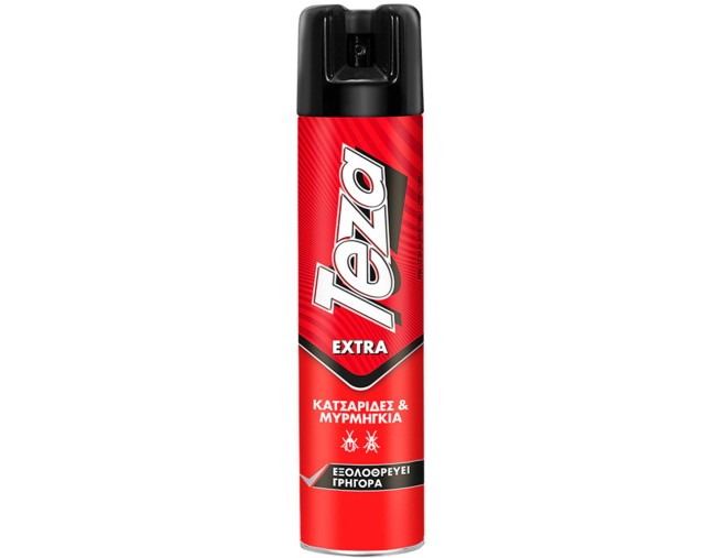 TEZA EXTRA ΕΝΤΟΜΟΚΤΟΝΟ ΣΠΡΕΙ ΓΙΑ KATΣΑΡΙΔΕΣ & ΜΥΡΜΗΓΚΙΑ 400ml ΕΒΔΟΜΑΔΙΑΙΕΣ ΠΡΟΣΦΟΡΕΣ