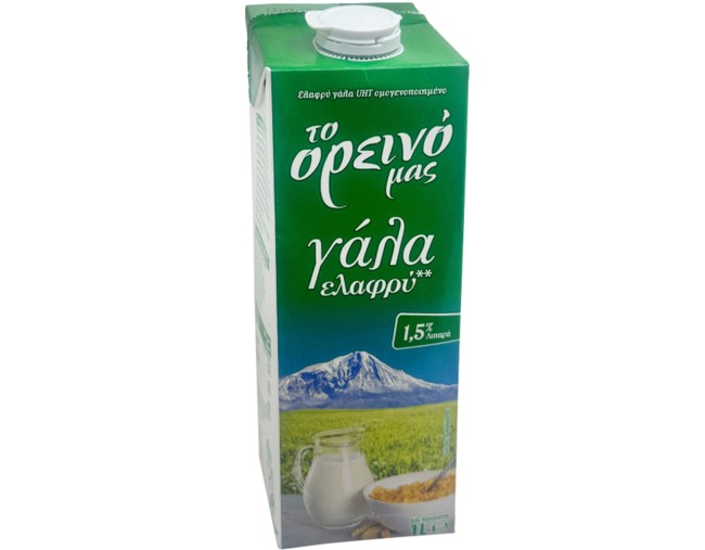 ΤΟ ΟΡΕΙΝΟ ΜΑΣ ΓΑΛΑ LIGHT 1,5% ΛΙΠΑΡΑ 1Lt ΓΑΛΑ
