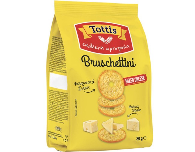 TOTTIS BRUSCHETTINI MIXED CHEESE 80gr