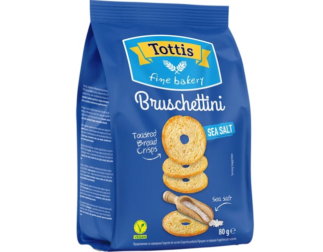 TOTTIS BRUSCHETTINI ΦΥΣΙΚΗ ΓΕΥΣΗ 80gr