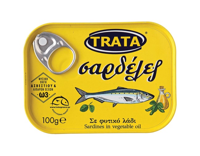 TRATA ΣΑΡΔΕΛΕΣ ΣΕ ΦΥΤΙΚΟ ΛΑΔΙ 100gr