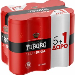TUBORG CLUB SODA 6x330ml TUBORG CLUB SODA 6x330ml