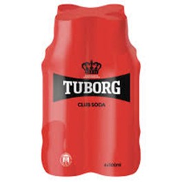 TUBORG CLUB SODA 4x500ml TUBORG CLUB SODA 4x500ml