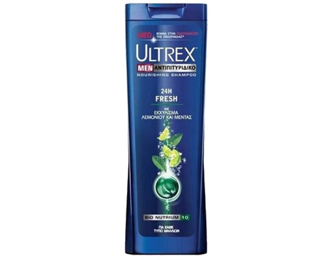 ULTREX MEN NOURISHING SHAMPOO ΜΕ ΕΚΧΥΛΙΣΜΑ ΛΕΜΟΝΙΟΥ & ΜΕΝΤΑΣ 360ml