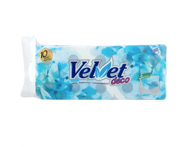VELVET DECO ΧΑΡΤΙ ΥΓΕΙΑΣ 3ΦΥΛΛΟ 10x110gr