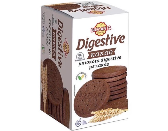 ΒΙΟΛΑΝΤΑ ΜΠΙΣΚΟΤΑ DIGESTIVE ΚΑΚΑΟ 220gr