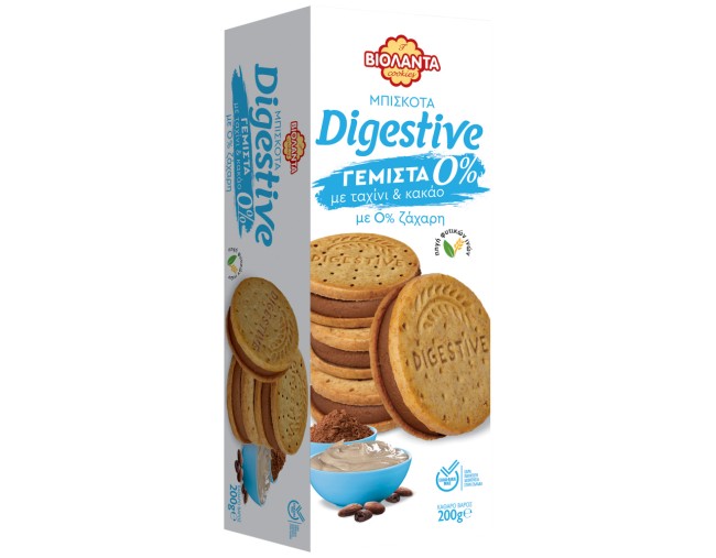 ΒΙΟΛΑΝΤΑ DIGESTIVE ΓΕΜΙΣΤΑ 0% ΜΕ ΤΑΧΙΝΙ & ΚΑΚΑΟ 200gr