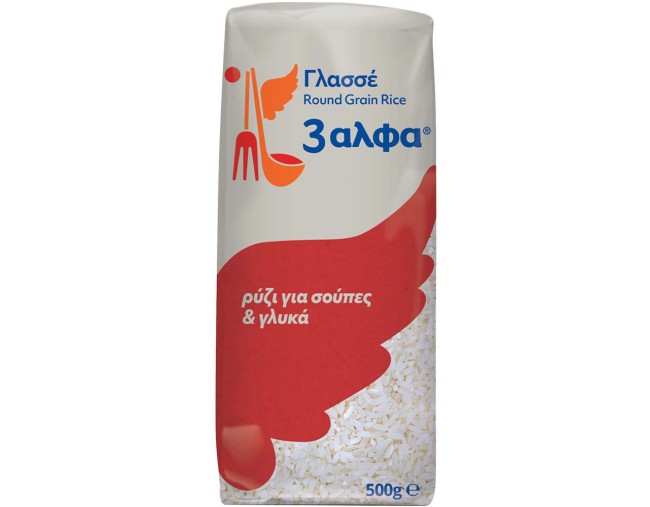 3ΑΛΦΑ ΡΥΖΙ ΓΛΑΣΣΕ 500gr