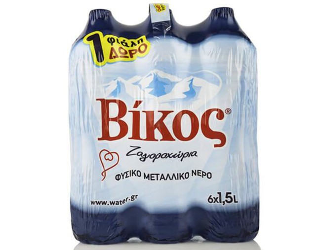 ΒΙΚΟΣ ΦΥΣΙΚΟ ΜΕΤΑΛΛΙΚΟ ΝΕΡΟ 6x1,5lt
