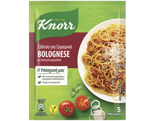 KNORR ΣΑΛΤΣΑ ΖΥΜΑΡΙΚΩΝ BOLOGNESE 5 ΜΕΡΙΔΕΣ 60gr