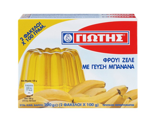ΓΙΩΤΗΣ ΦΡΟΥΙ ΖΕΛΕ ΜΕ ΓΕΥΣΗ ΜΠΑΝΑΝΑ  2x100gr