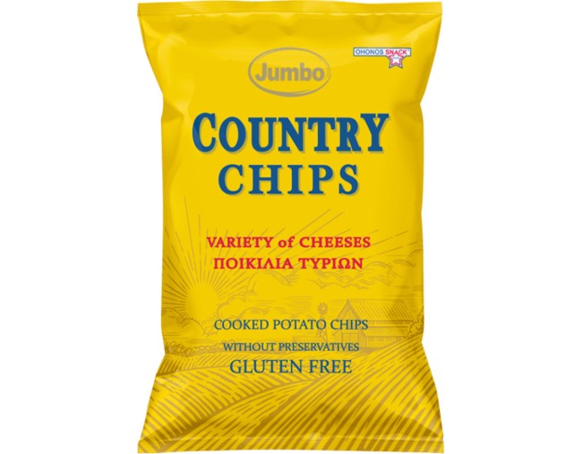 JUMBO COUNTRY CHIPS VARIETY OF CHEESES 150gr