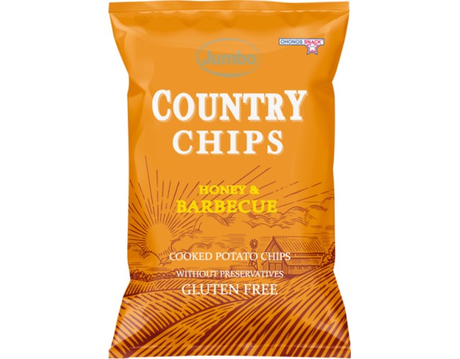 JUMBO COUNTRY CHIPS HONEY& BARBECUE 150gr
