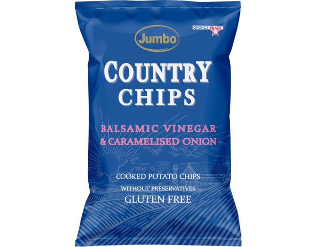 JUMBO COUNTRY CHIPS BALSAMIC VINECAR & CARAMELISED ONION 150gr