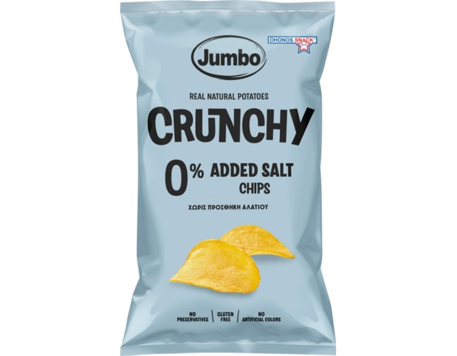 JUMBO CRUNCHY CHIPS 0% ΠΡΟΣΘΕΤΟ ΑΛΑΤΙ 90gr