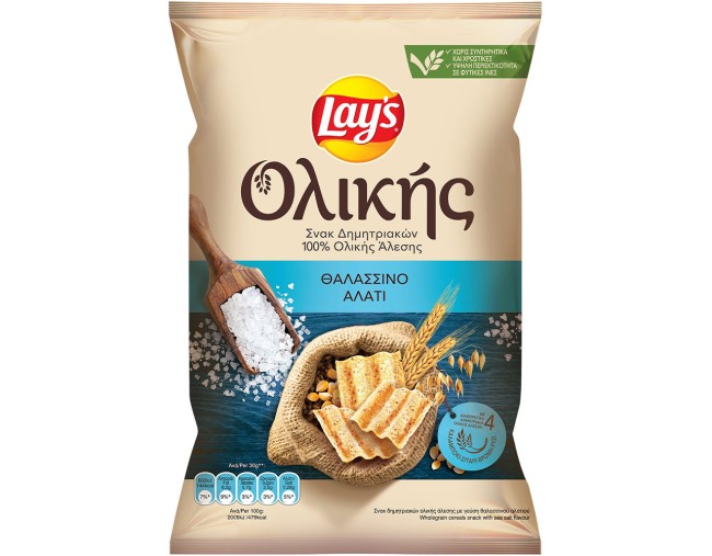 LAY'S ΣΝΑΚ ΔΗΜΗΤΡΙΑΚΩΝ ΟΛΙΚΗΣ ΜΕ ΘΑΛΑΣΣΙΝΟ ΑΛΑΤΙ 95gr