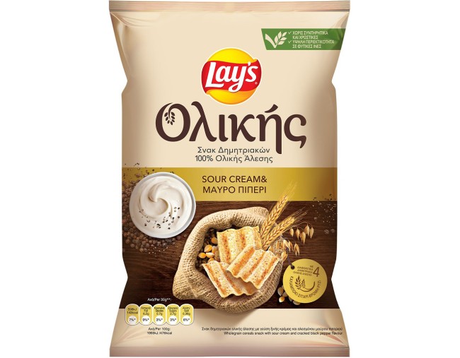 LAY'S ΣΝΑΚ ΔΗΜΗΤΡΙΑΚΩΝ ΟΛΙΚΗΣ ΜΕ SOUR CREAM & ΠΙΠΕΡΙ 95gr