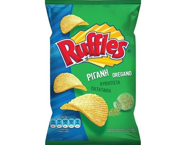 RUFFLES ΚΥΜΑΤΙΣΤΑ ΠΑΤΑΤΑΚΙΑ ΜΕ ΡΙΓΑΝΗ 400gr