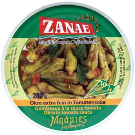 ZANAE ΜΠΑΜΙΕΣ ΜΑΓΕΙΡΕΜΕΝΕΣ ΚΟΝΣΕΡΒΑ 280gr