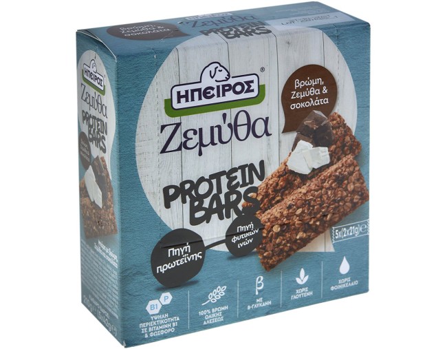 ΖΕΜΥΘΑ ΜΠΑΡΕΣ ΠΡΩΤΕΙΝΗΣ ΜΕ ΣΟΚΟΛΑΤΑ  5x2x21gr ΜΠΑΡΕΣ ΠΡΩΤΕΪΝΗΣ