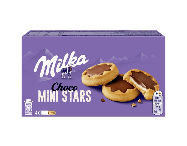 MILKA CHOCO MINI STARS ΜΠΙΣΚΟΤΑ 150gr