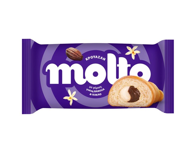 MOLTO ΚΡΟΥΑΣΑΝ ΚΑΚΑΟ & ΒΑΝΙΛΙΑ 98gr ΕΒΔΟΜΑΔΙΑΙΕΣ ΠΡΟΣΦΟΡΕΣ