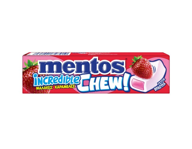 MENTOS INCREDIBLE ΜΑΛΑΚΕΣ ΚΑΡΑΜΕΛΕΣ ΜΕ ΓΕΥΣΗ ΦΡΑΟΥΛΑ 45gr
