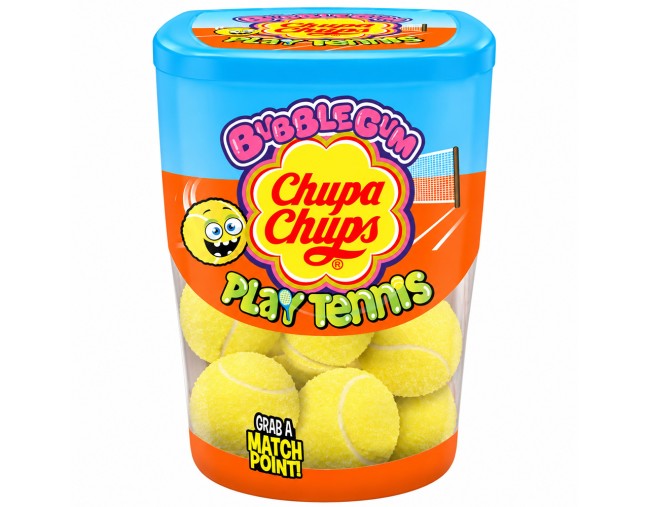 CHUPA CHUPS BUBBLE GUM PLAY TENNIS 90gr