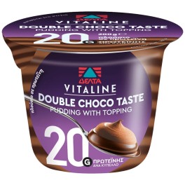 ΔΕΛΤΑ  VITALINE DOUBLE CHOCO PUDDING 20gr ΠΡΩΤΕΙΝΗΣ 200gr