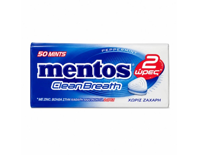 MENTOS PEPERMINT CLEAN BREATH 50 MINTS 35gr
