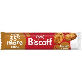 LOTUS BISCOFF ΜΠΙΣΚΟΤΟ ΜΕ ΓΕΜΙΣΗ ΚΡΕΜΑ BISCOFF 35% MORE FILLING 154gr LOTUS BISCOFF ΜΠΙΣΚΟΤΟ ΜΕ ΓΕΜΙΣΗ ΚΡΕΜΑ BISCOFF 35% MORE FILLING 154gr