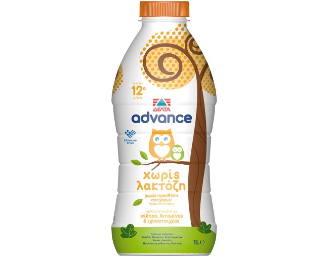 ΔΕΛΤΑ ADVANCE ΓΑΛΑ ΧΩΡΙΣ ΛΑΚΤΟΖΗ ΑΠΟ ΤΟΝ 12ο ΜΗΝΑ 1lt ΓΑΛΑ