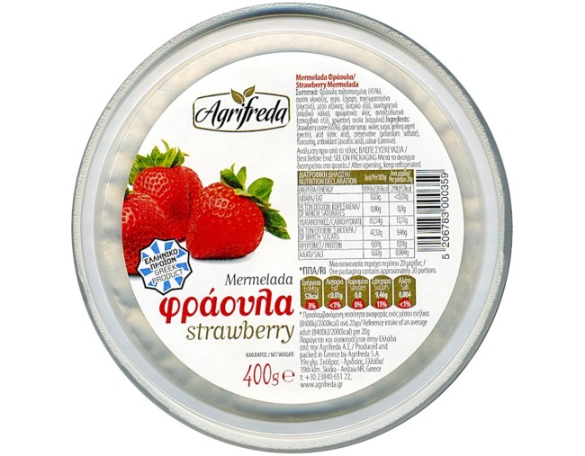 AGRIFREDA ΜΑΡΜΕΛΑΔΑ ΦΡΑΟΥΛΑ 400gr
