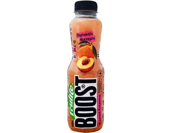 FRULITE BOOST ΦΥΣΙΚΟΣ ΧΥΜΟΣ ΠΟΡΤΟΚΑΛΙ ΝΕΚΤΑΡΙΝΙ 500ml