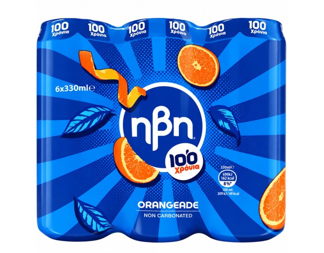 ΗΒΗ ΠΟΡΤΟΚΑΛΑΔΑ ΧΩΡΙΣ ΑΝΘΡΑΚΙΚΟ 6x330ml