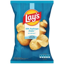 LAY'S ΠΑΤΑΤΑΚΙΑ ΜΕ 50% ΛΙΓΟΤΕΡΟ ΑΛΑΤΙ 120gr LAY'S ΠΑΤΑΤΑΚΙΑ ΜΕ 50% ΛΙΓΟΤΕΡΟ ΑΛΑΤΙ 120gr