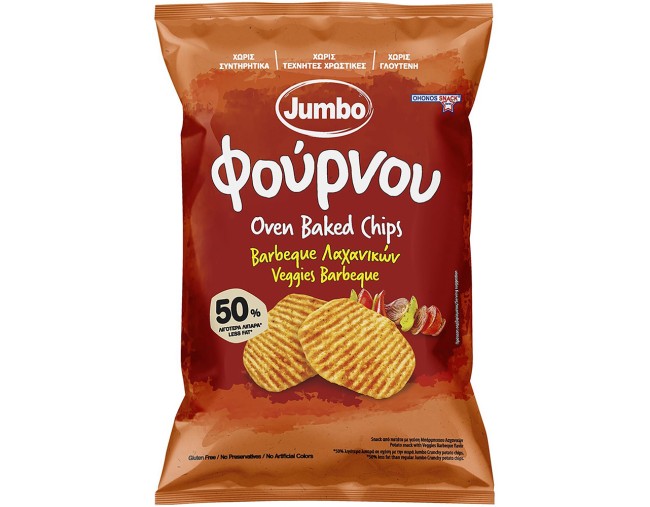 JUMBO ΠΑΤΑΤΑΚΙΑ ΦΟΥΡΝΟΥ ΜΕ BARBEQUE ΛΑΧΑΝΙΚΩΝ 150gr