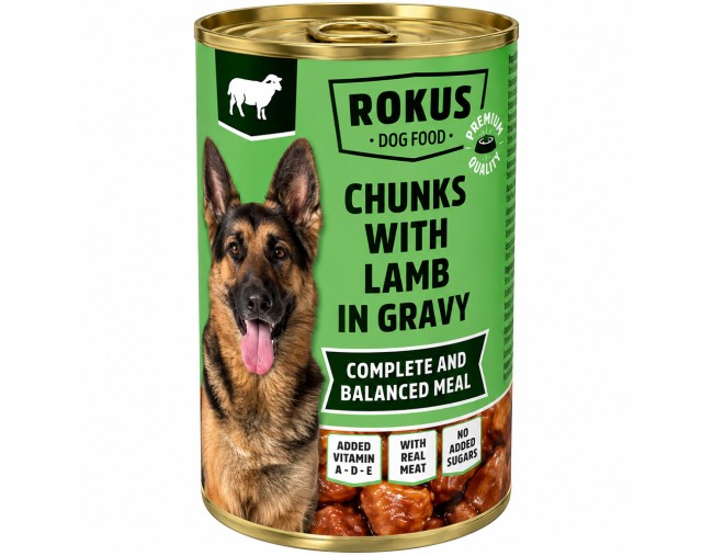 ROKUS ΤΡΟΦΗ ΣΚΥΛΟΥ ΑΡΝΙ 415gr