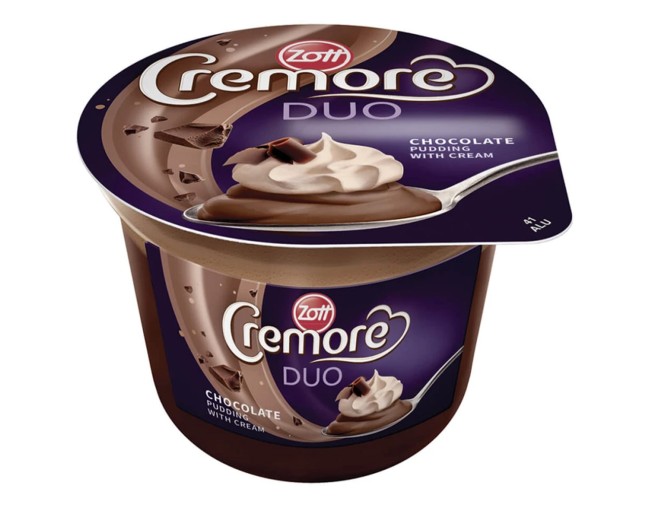 ZOTT CREMORE DUO CHOCOLATE PUDDING & CREAM 190gr