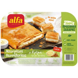 ALFA ΜΠΟΥΓΑΤΣΑ ΘΕΣΣΑΛΟΝΙΚΗΣ ΜΕ ΚΡΕΜΑ ΑΡΩΜΑ ΒΑΝΙΛΙΑΣ 450gr